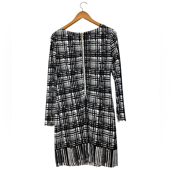 Vince Camuto Black White Striped Sheath Dress Sleeveless Career Work Women’s 8 - Picture 3 of 5